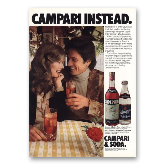 1976 Campari About To Order Your Usual Drink Vintage Magazine Print Ad