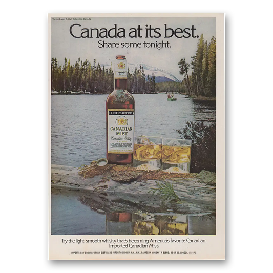 1976 Canadian Mist Canada At Its Best Vintage Magazine Print Ad