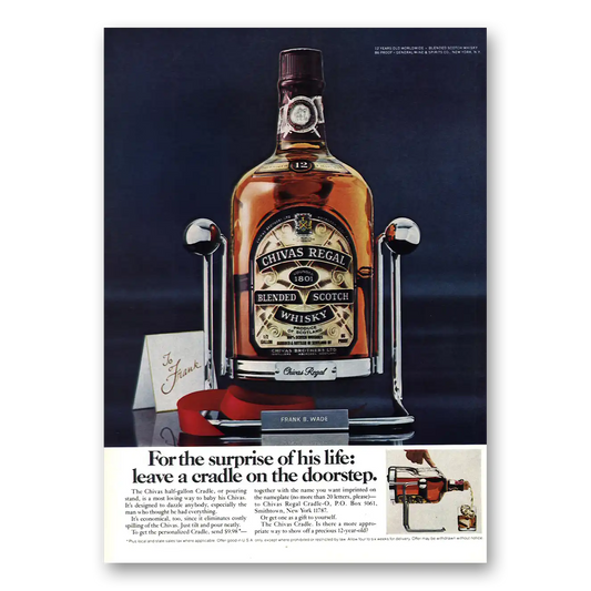 1976 Chivas Regal Surprise Of His Life Vintage Magazine Print Ad