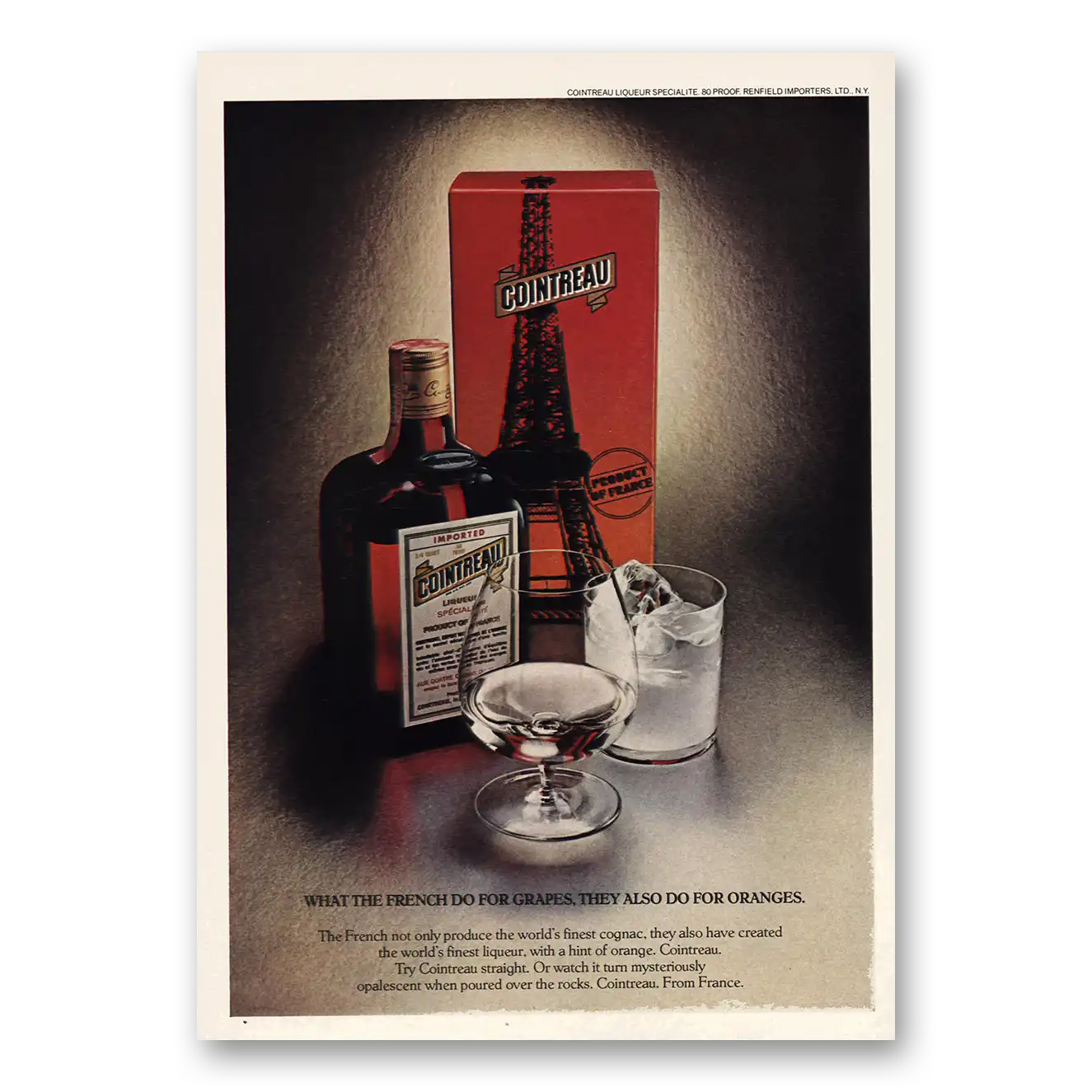 1976 Cointreau French Do for Grapes Vintage Magazine Print Ad