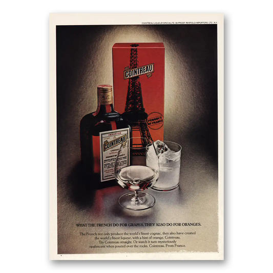 1976 Cointreau French Do for Grapes Vintage Magazine Print Ad