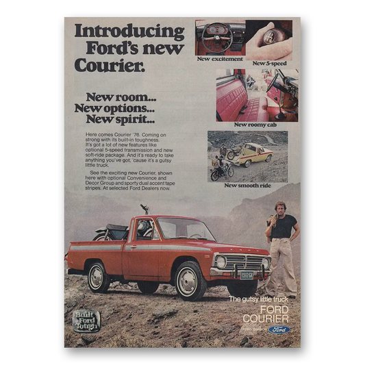 1976 Ford Courier New Room New Options New Spirit Vintage Magazine Print Ad