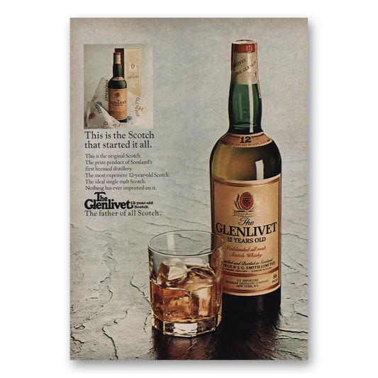 1976 Glenlivet Scotch That Started It All Vintage Magazine Print Ad