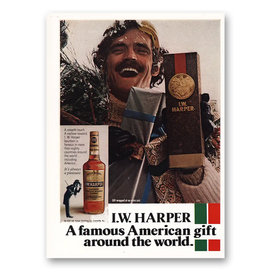 1976 I W Harper Whiskey Famous American Gift Vintage Magazine Print Ad