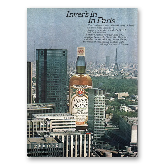 1976 Inver House Scotch Whisky Whisky Paris Vintage Magazine Print Ad