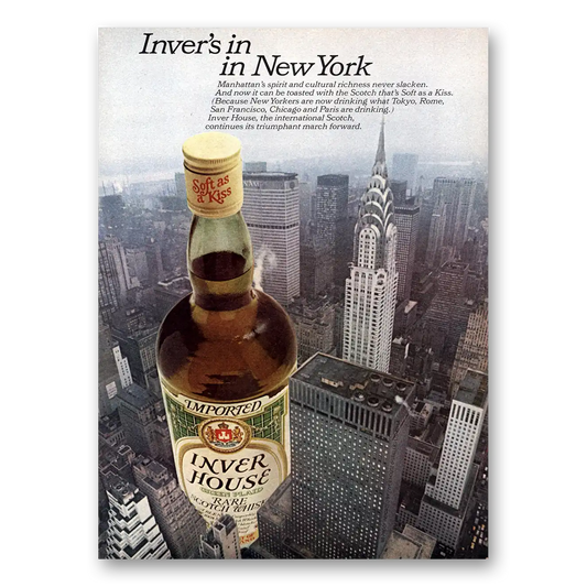 1976 Inver House Scotch Whisky New York Vintage Magazine Print Ad