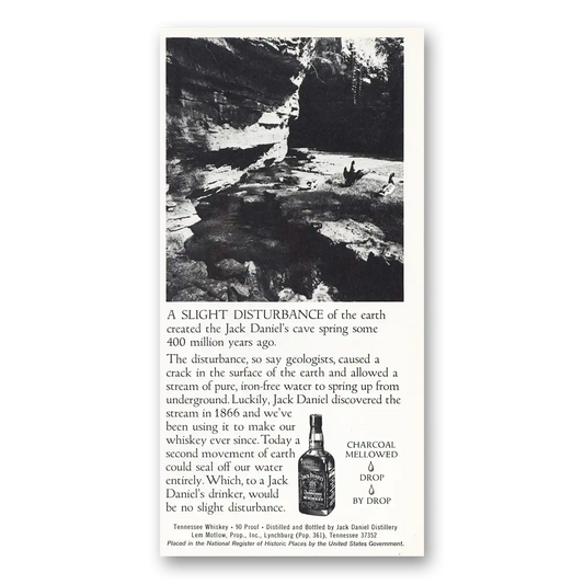 1976 Jack Daniels Slight Disturbance Vintage Magazine Print Ad