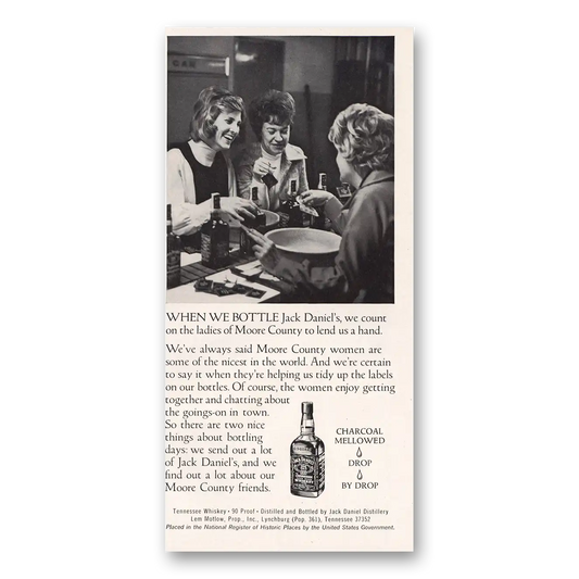 1976 Jack Daniels Ladies of Moore County Vintage Magazine Print Ad