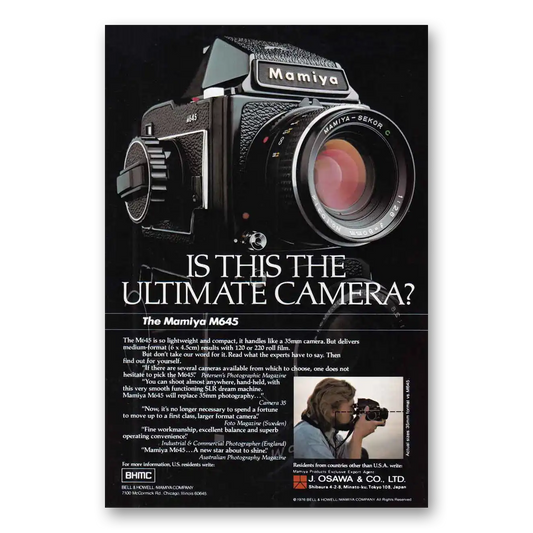 1976 Mamiya Camera Is This the Ultimate Camera Vintage Magazine Print Ad