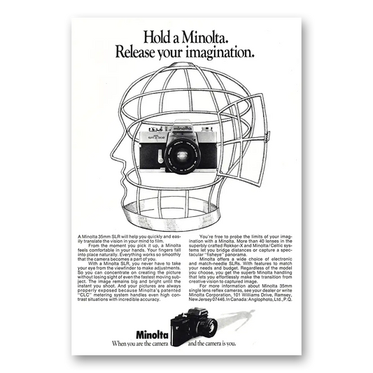 1976 Minolta Camera Release Your Imagination Vintage Magazine Print Ad