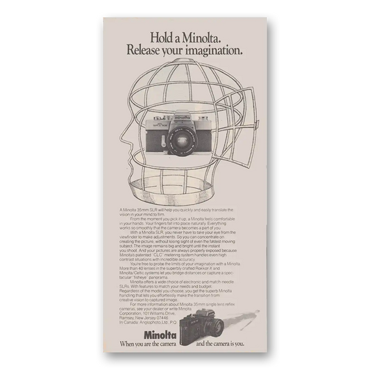 1976 Minolta Camera Release Your Imagination Vintage Magazine Print Ad