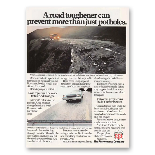 1976 Phillips 66 Road Toughener Vintage Magazine Print Ad