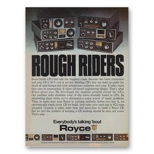 1976 Royce CB CB Rough Riders Vintage Magazine Print Ad