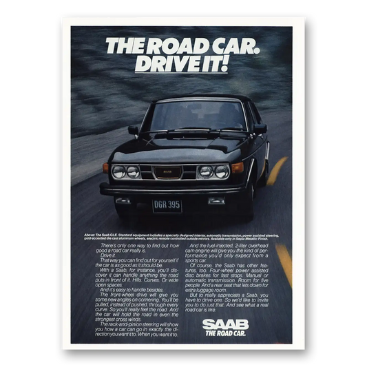 1976 Saab Road Car Drive It Vintage Magazine Print Ad