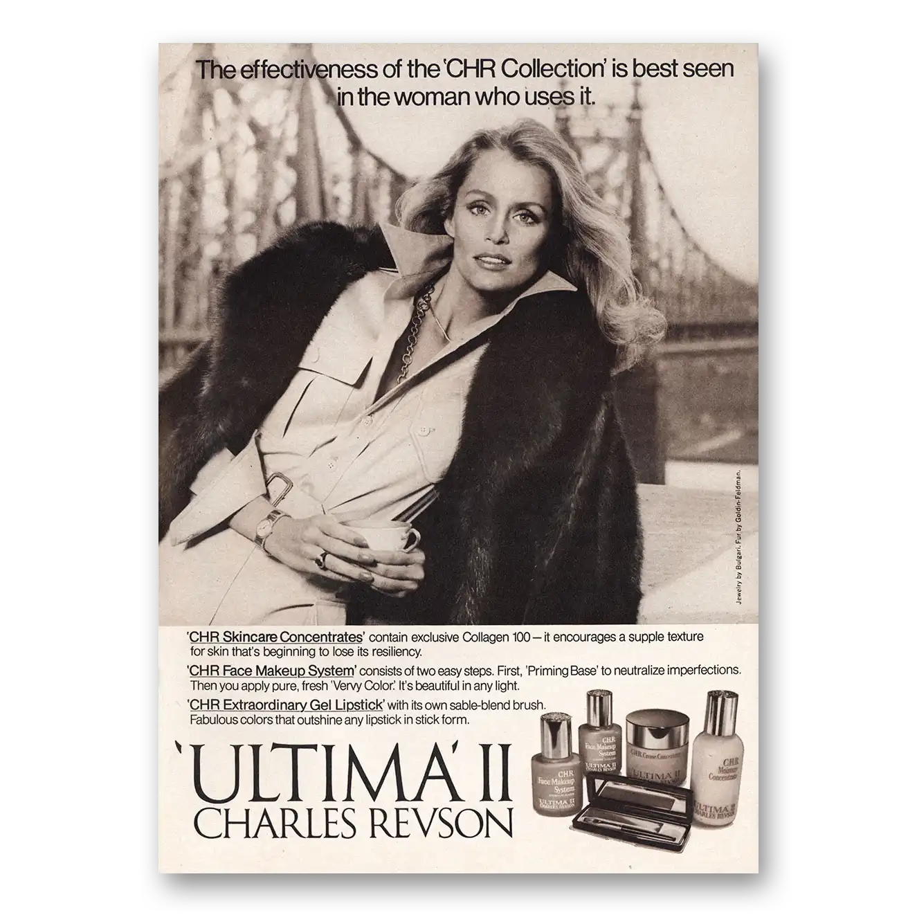 1976 Ultima II CHR Collection Women Who Uses It Vintage Magazine Print Ad