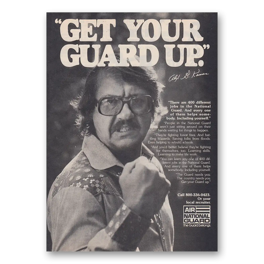 1977 Air National Guard Alex Karas Vintage Magazine Print Ad