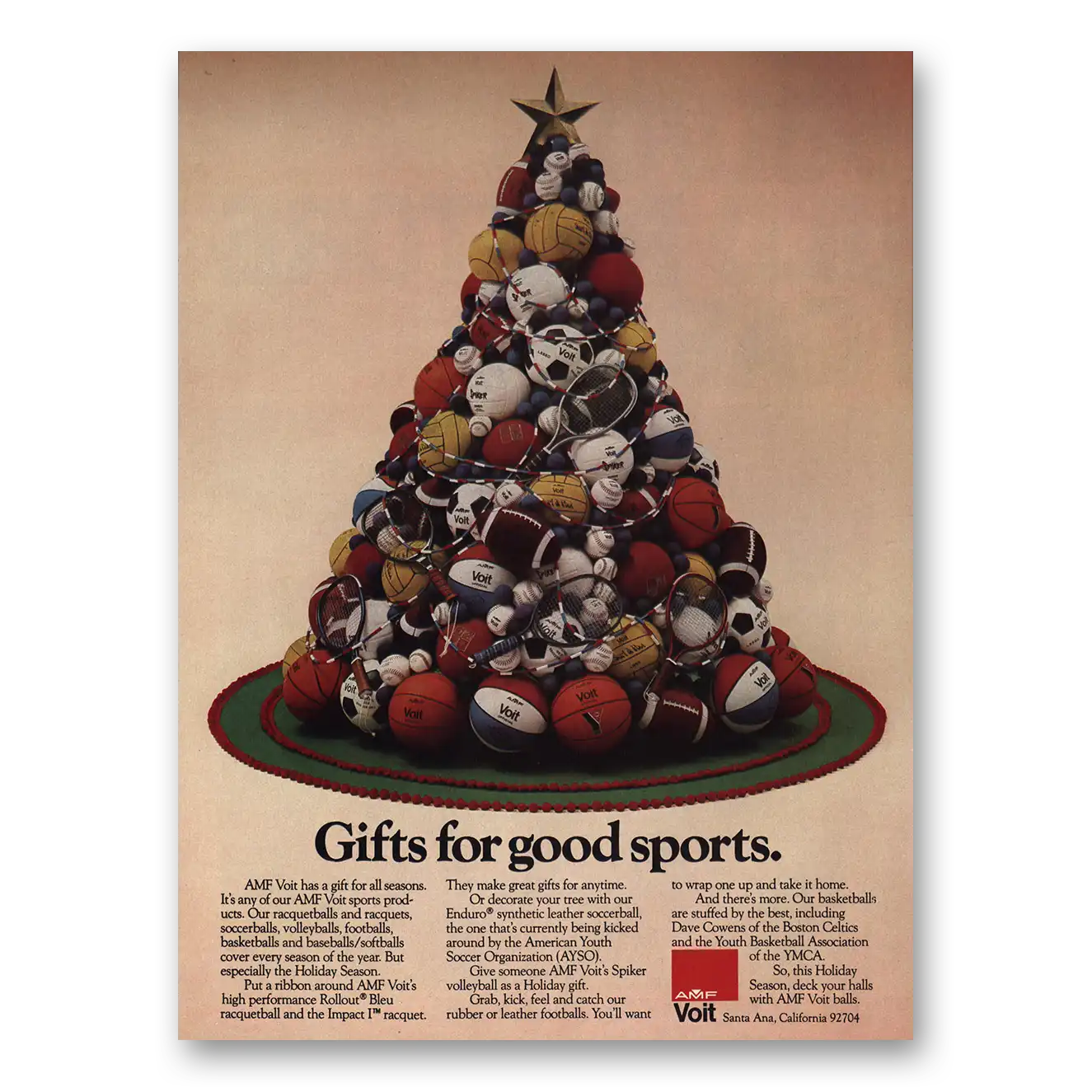 1977 AMF Gifts for Good Sports Vintage Magazine Print Ad