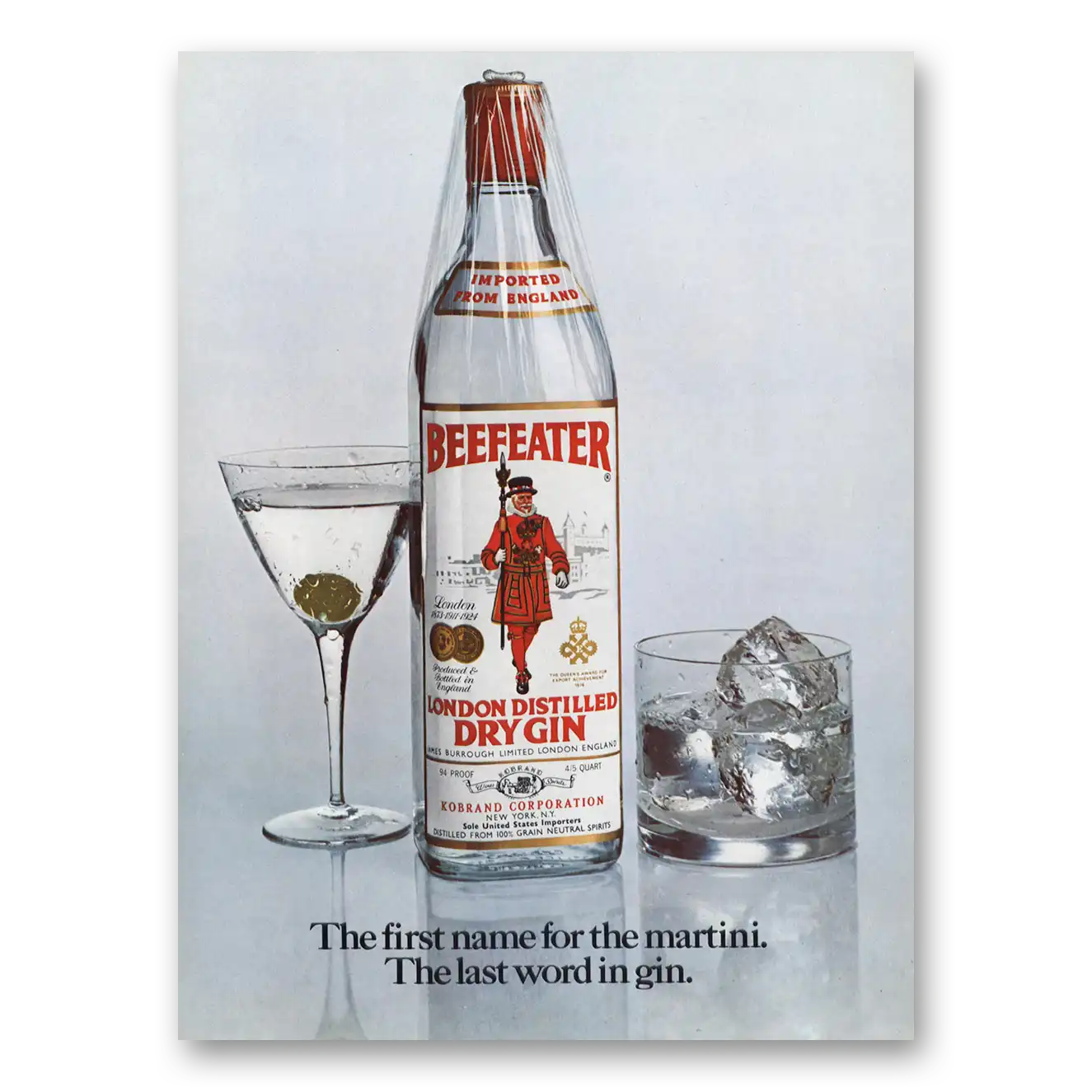 1977 Beefeater First Name for Martini Last Word Gin Vintage Magazine Print Ad