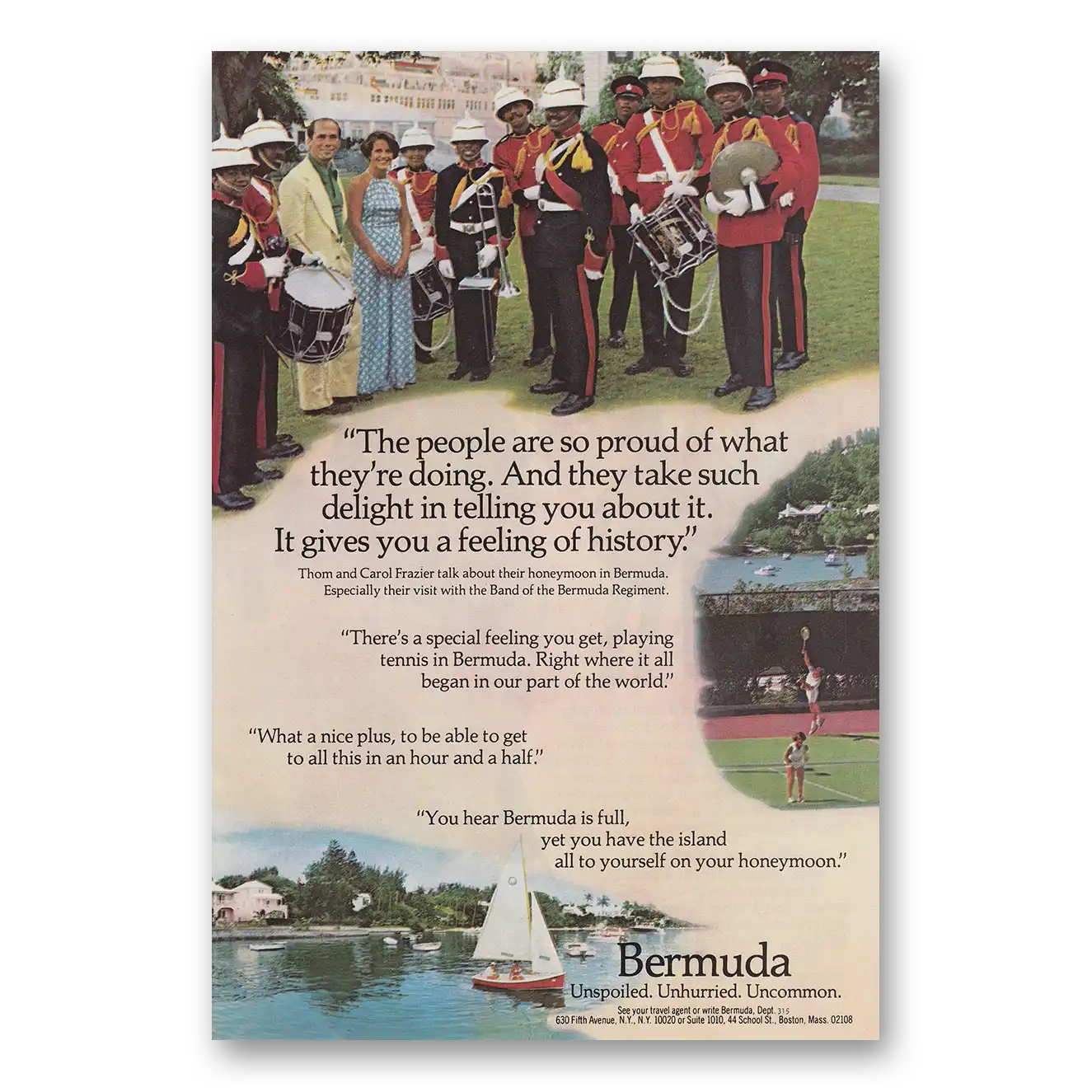 1977 Bermuda People Are So Proud of What They're Doing Vintage Magazine Print Ad