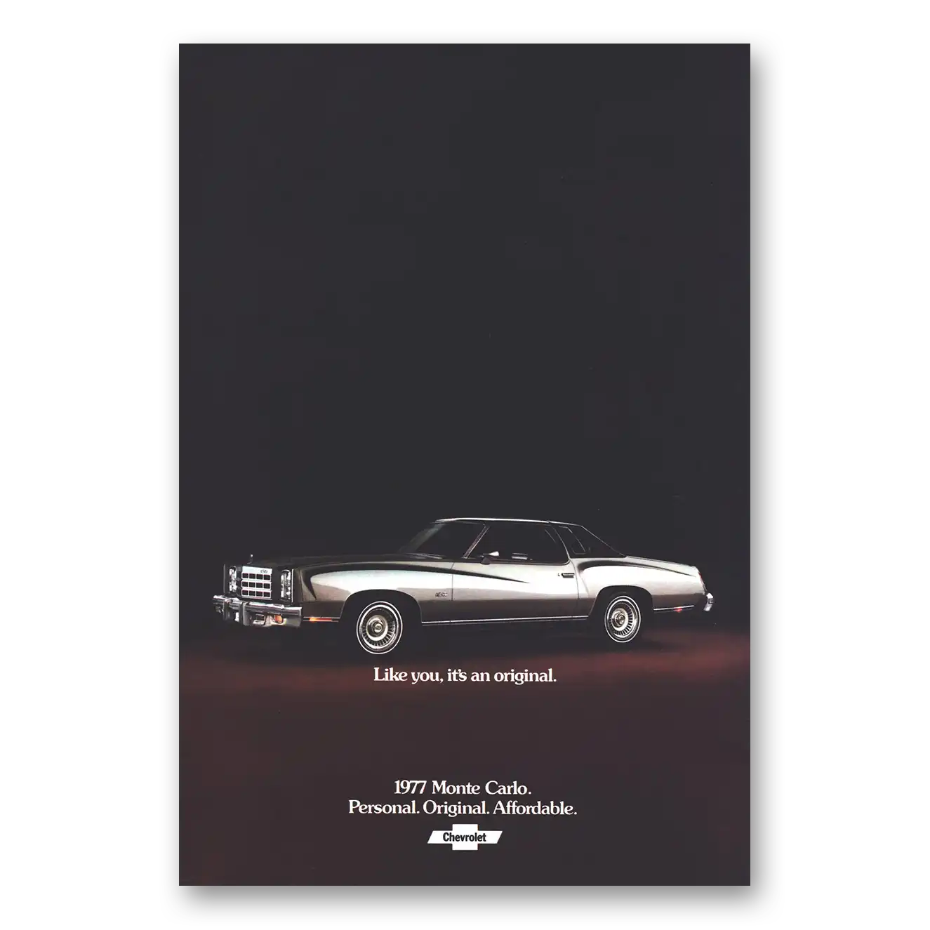 1976 Chevrolet Monte Carlo Like You Its An Original Vintage Magazine Print Ad