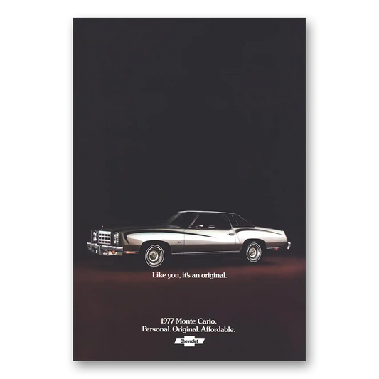 1976 Chevrolet Monte Carlo Like You Its An Original Vintage Magazine Print Ad