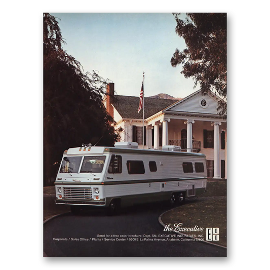 1977 Executive Industries RV Executive Motorhome RV Vintage Magazine Print Ad