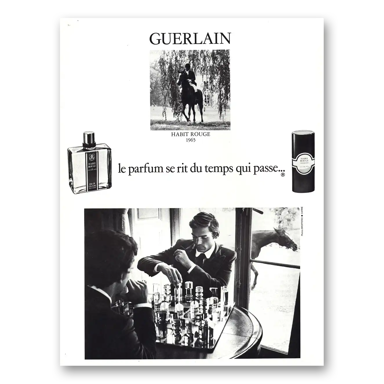 1977 Guerlain Perfumes French La Parfum Se Rit Du Temps Vintage Magazine Print Ad