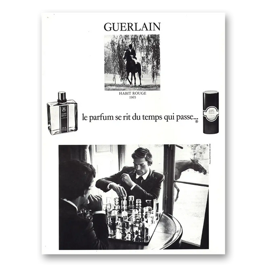 1977 Guerlain Perfumes French La Parfum Se Rit Du Temps Vintage Magazine Print Ad