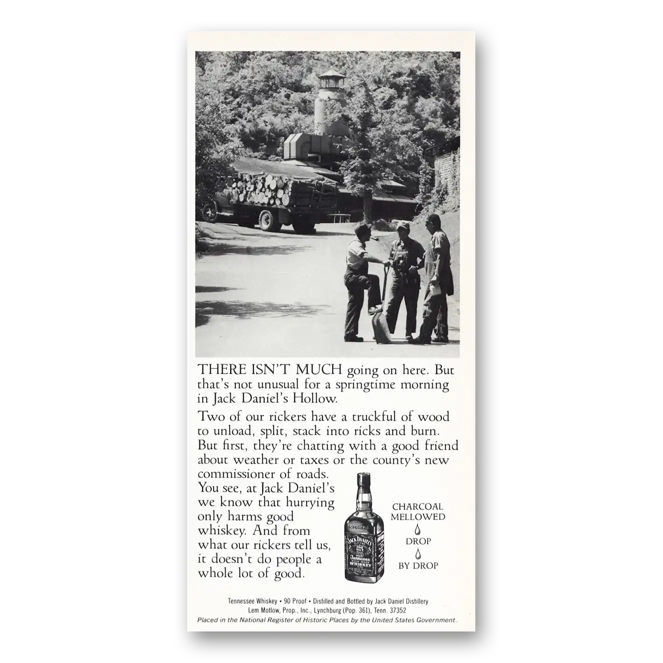 1977 Jack Daniels There Isnt Much Going On Here Vintage Magazine Print Ad