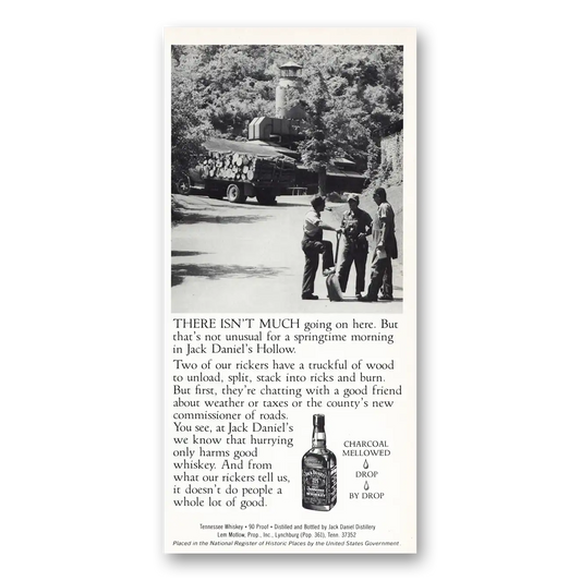 1977 Jack Daniels There Isnt Much Going On Here Vintage Magazine Print Ad