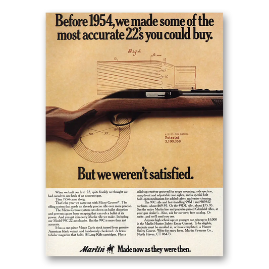 1977 Marlin Firearms Before We Made Some Vintage Magazine Print Ad