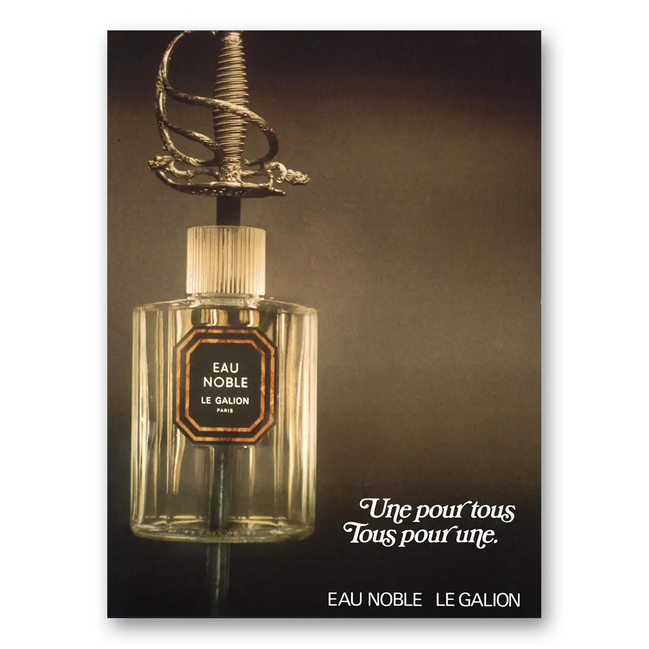 1977 Le Galion Perfume Eau Noble Le Galion French Une Pour Tous Vintage Magazine Print Ad