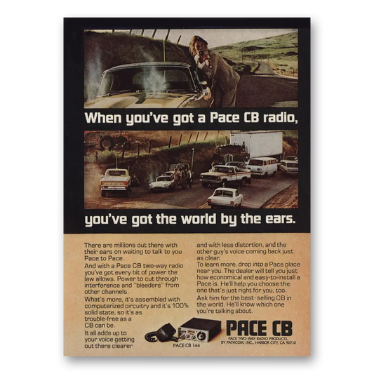 1977 Pace CB World By the Ears Vintage Magazine Print Ad