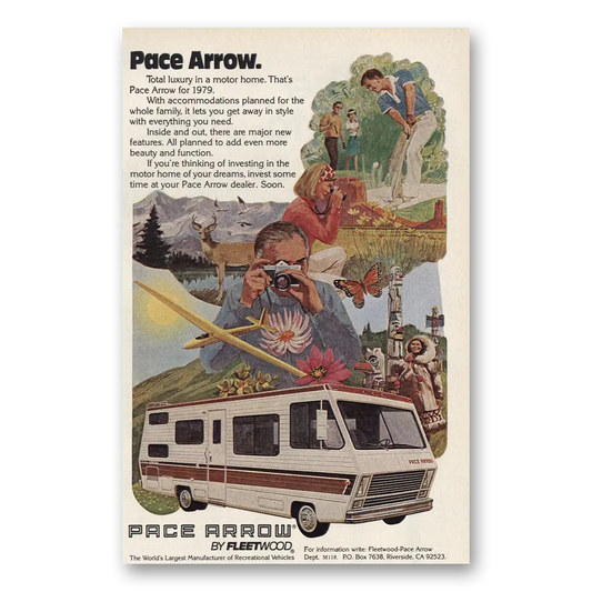 1978 Fleetwood Pace Arrow RV Total Luxury Motor Home Vintage Magazine Print Ad