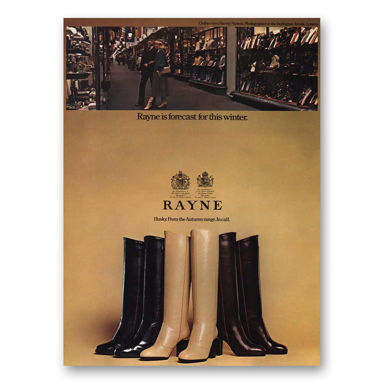 1977 Rayne Shoes Forecast for This Winter Vintage Magazine Print Ad