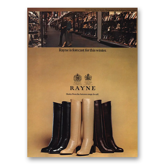 1977 Rayne Shoes Forecast for This Winter Vintage Magazine Print Ad