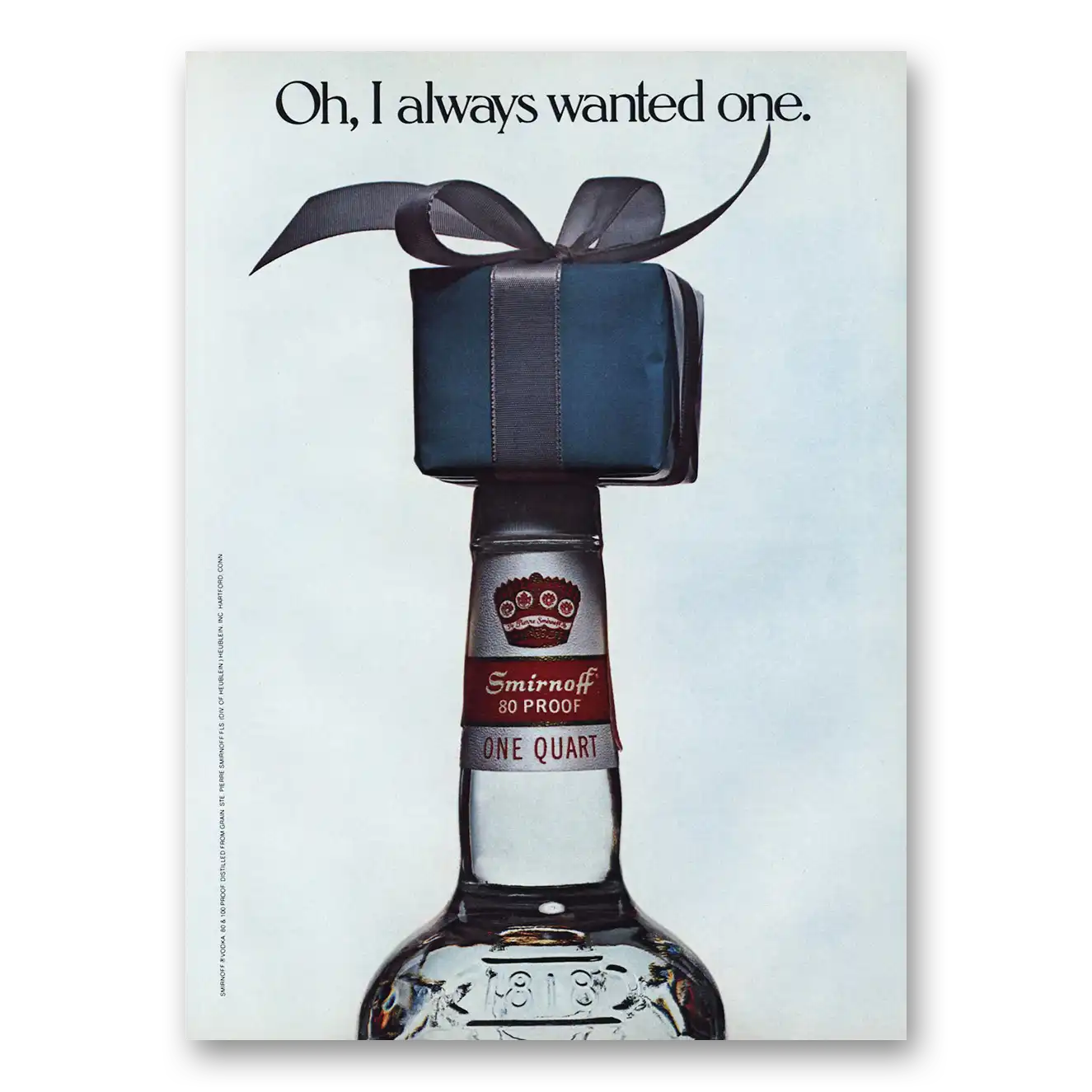 1977 Smirnoff Vodka Oh I Always Wanted One Vintage Magazine Print Ad