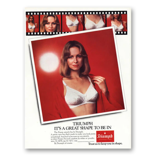 1977 Triumph Stretch Bra Bra Great Shape To Be In Vintage Magazine Print Ad