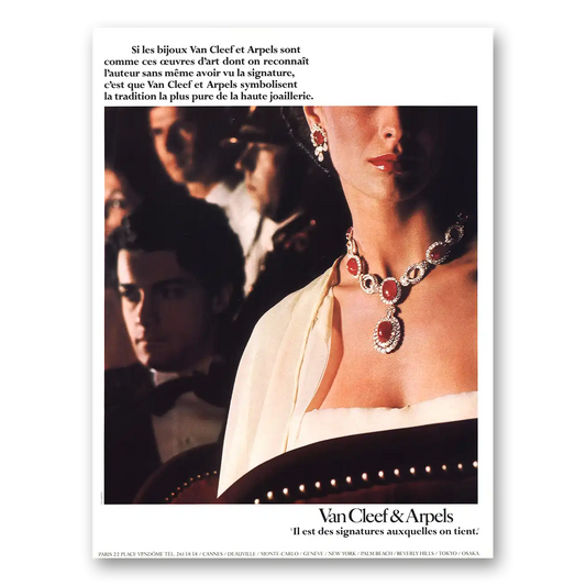 1977 Van Cleef & Arpels Jewelry Si Les Bijoux Van Cleef et Arpels Vintage Magazine Print Ad