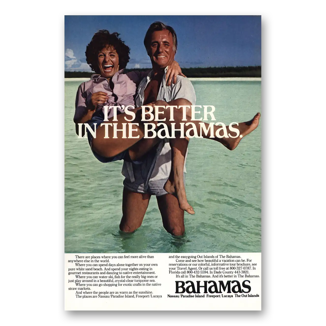 1978 Bahamas Places Where You Feel More Alive Vintage Magazine Print Ad