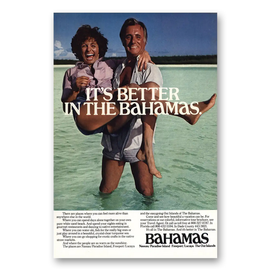 1978 Bahamas Places Where You Feel More Alive Vintage Magazine Print Ad