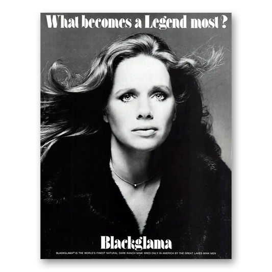 1978 Blackglama Liv Ullmann Vintage Magazine Print Ad