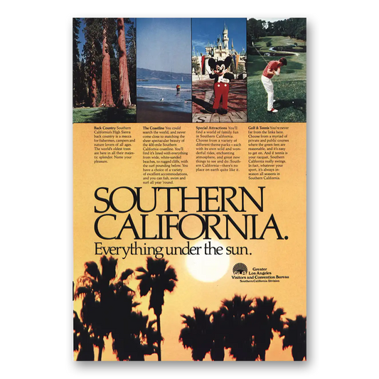 1978 Southern California Everything Under the Sun Vintage Magazine Print Ad