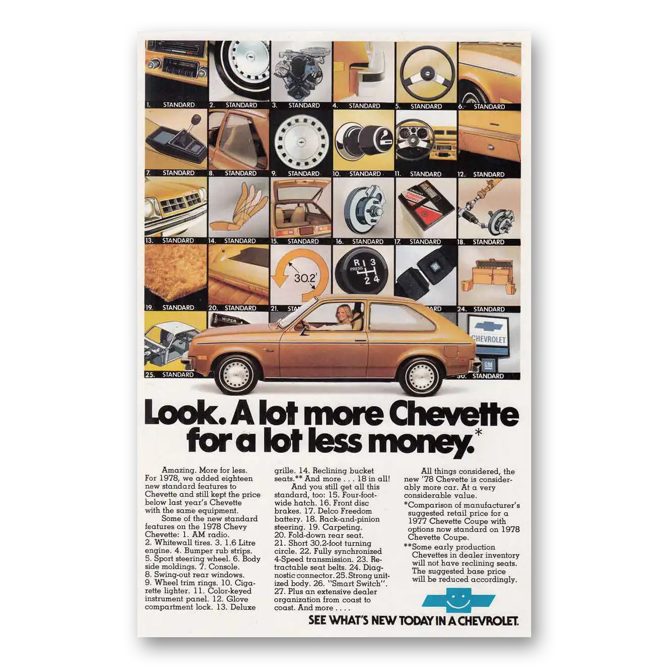 1977 Chevrolet Chevette Lot More Vintage Magazine Print Ad