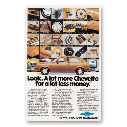 1977 Chevrolet Chevette Lot More Vintage Magazine Print Ad