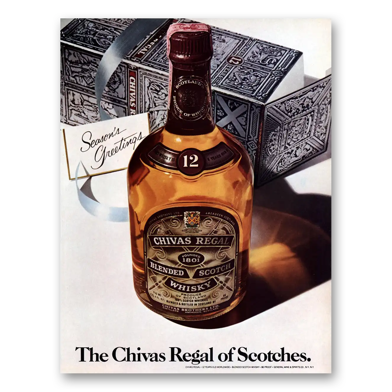 1978 Chivas Regal Chivas Regal of Scotches Seasons Greetings Vintage Magazine Print Ad