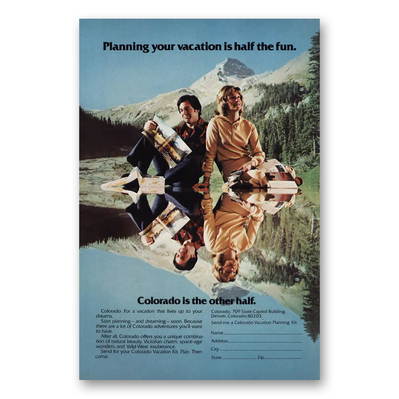 1978 Colorado Half the Fun Vintage Magazine Print Ad