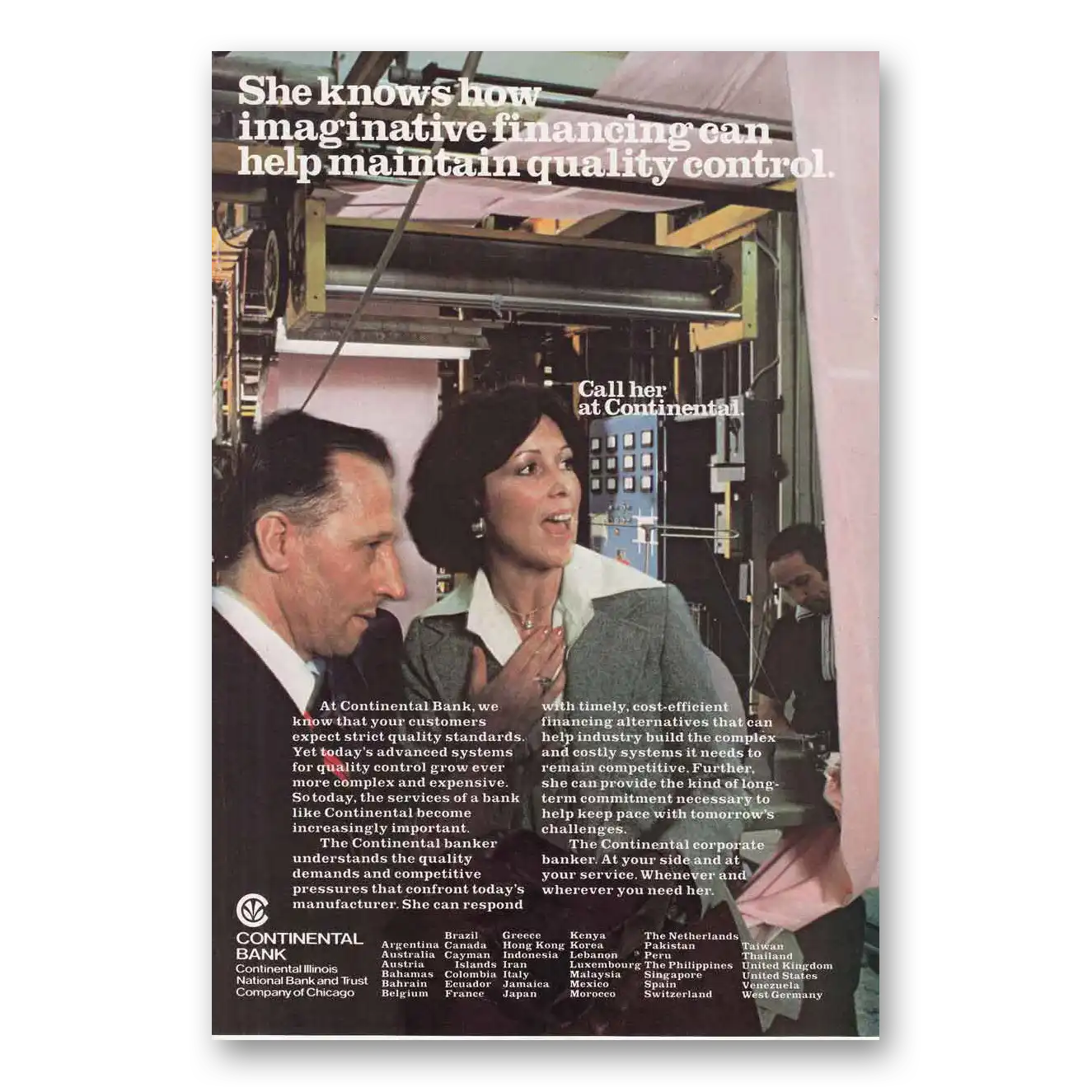 1978 Continental Bank Imaginative Financing Vintage Magazine Print Ad