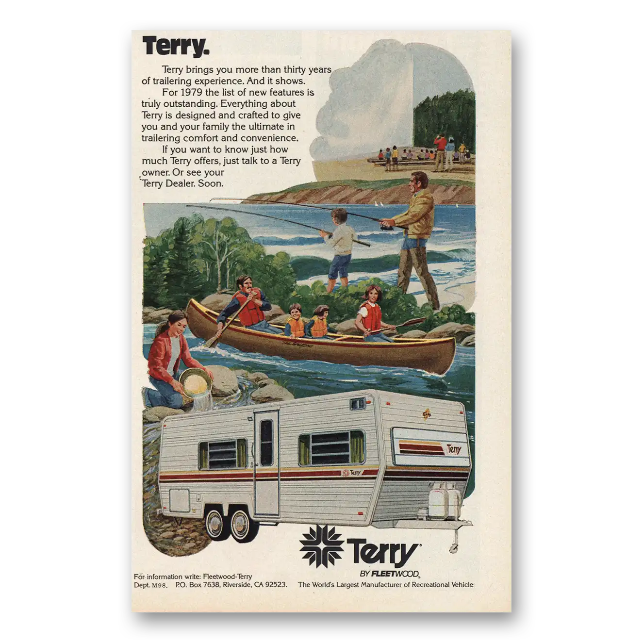 1978 Fleetwood Terry Vintage Magazine Print Ad