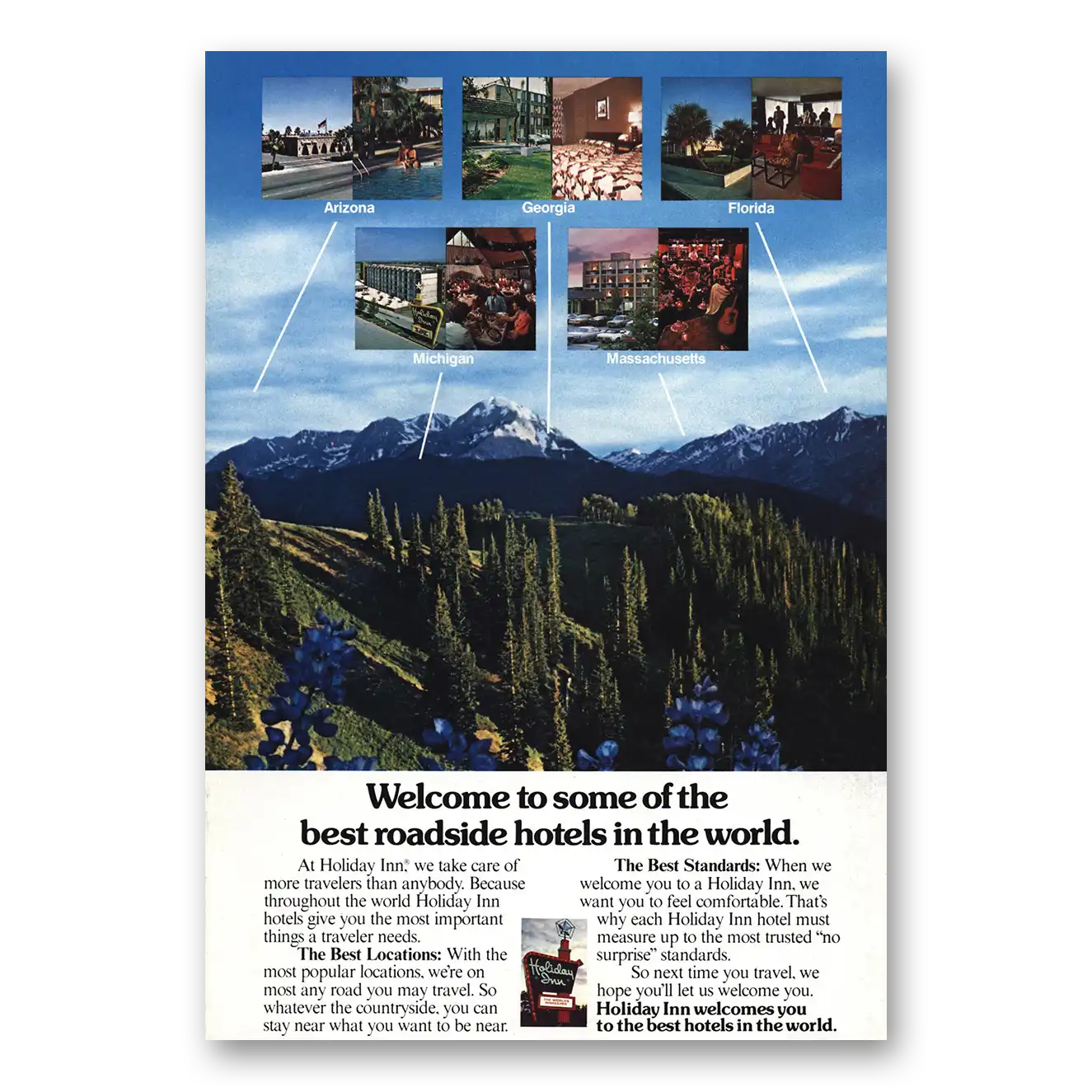 1978 Holiday Inn Best Roadside Hotels Vintage Magazine Print Ad